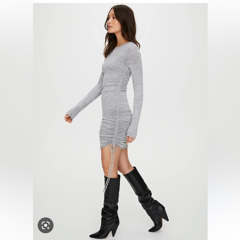 Wilfred Free Aritzia Savita Black Long Sleeve Dress size Large